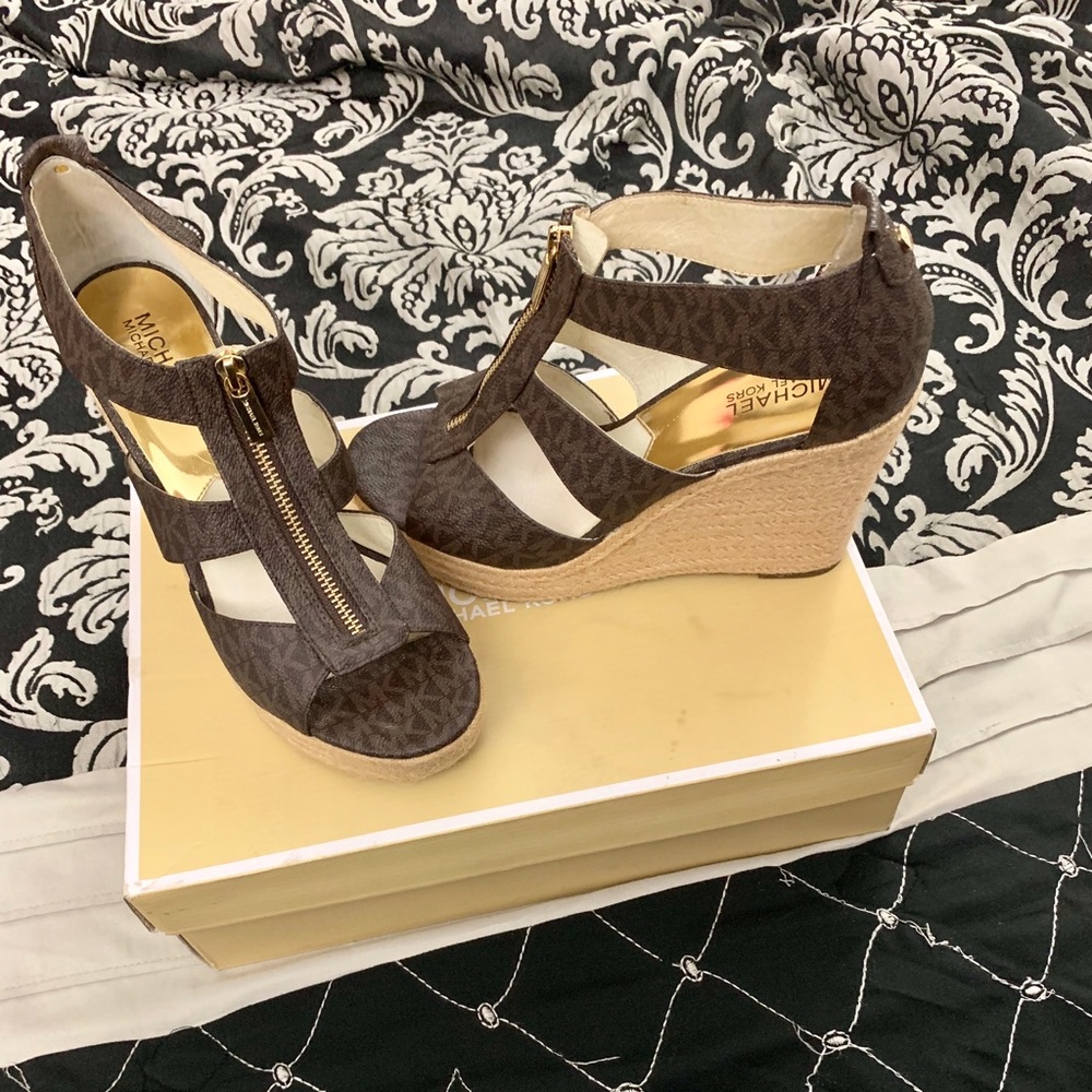 Michael Kors Damita Wedge Brown